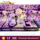 Glass Top Banquet Table Crystal Chandelier Pendant Wedding Table thumbnail-2