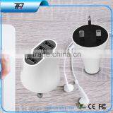 New design Quick Charge 4 Ports USB Travel adapter with universal socket, vertical socket(T4)