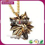 2016 Promotional Products Stainless Steel Gold Wolf Necklace