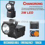 Flexible Rechargeable Work Light With 3W Power Led for Camping and Emergency