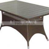 Outdoor Rattan Table With Tempered Glass in Different Design thumbnail-1