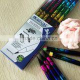 Standard Size Round Shape Black Wood Heat Rolling Rainbow Laser HB Pencil Sharpened With Rainbow Eraser thumbnail-3