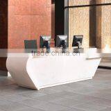 Solid Surface White Beauty Salon Front Counter Reception Desk