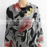 Simple Pattern Printed Wool Scarf With Tassel thumbnail-2