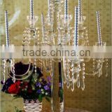 Bling tall crystal candle holder with high quality in china