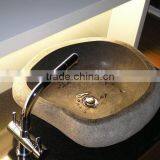Natural Bathroom Cobble Stone Pedestal Basin thumbnail-3