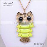 2015 Fashion Jewelry Wholesale Alloy Owl Pendant Necklace