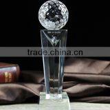 3D Laser Golf Ball Shape Crystal Trophy thumbnail-1