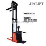 2000kg 2 mast full electric stacker