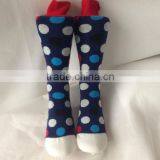 Low Moq Stock Socks On Sale Comfortable Combed Cotton Ladies Colorful Dots Sock