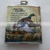 Stainless Steel Hip Flask With Water-tranfer Printing