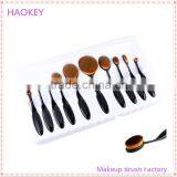 10PC/Set Pro Toothbrush Shaped Eyebrow Foundation Power Face Eyeliner Lip Oval Cream Puff Brushes Makeup Beauty Tools Set thumbnail-6