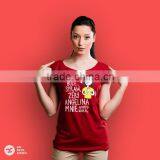 2016 Women Design Female T-shirt Print Logo DTG OEM Service Screenprint Transfer thumbnail-4