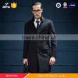 Europe Style Mink Hair Stand Collar Cashmere Wool Overcoat for Man OEM Design Winter Wool Long Overcoat thumbnail-1