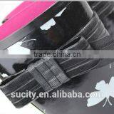 Butterfly Wedge Heel Womens Rubber Rain Boots With Strap thumbnail-5