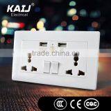 Wall Mounted Double 2 Usb Universal Switch Socket thumbnail-6