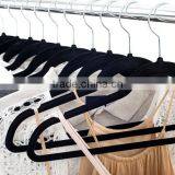Black Flocked Suit Hanger for Clothes thumbnail-3