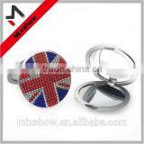 Round Double Sides Rhinestone Compact Plastic Mirror thumbnail-1