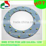 White SMD 5730 8W Round PCB LED Board