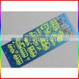 car yellow fluorescence paper sticker for kids