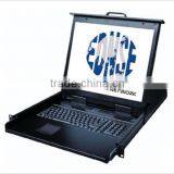 1U Rackmount 8 Ports 19 Inch LCD Console With Integrated KVM Switch