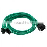 CPU 8(4+4) Pin EPS Connector Extension Braided Sleeved Cable 50cm Green