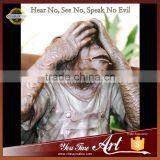Garden Decorative Statue Bronze Monkey Statues on Beach thumbnail-3