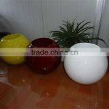 FO-186 Round Shape Fiberglass Flower Planter for Decor thumbnail-5