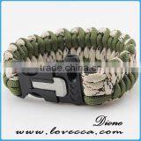 Outdoor Survival Logo Engraved Paracord Bracelet With Fire Starter Buckle thumbnail-5