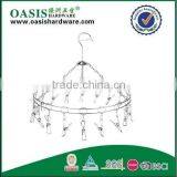 Stainless Steel Clothes Hanger Clothes Hanger Laudry Clips Hanger;stainless Steel Clips Hanger Clothes Hanger With 18 Pegs thumbnail-1