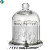 Small Size Dome Glass Cloche Candle Jars thumbnail-2