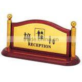 High Quality Reception Table Sign Stand/ Double Side Table Hotel Sign Stand/ Table Top Sign Holder With Metal Base P-56 Hot Sale thumbnail-1