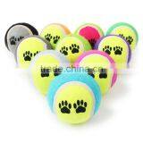 Double Color Rubber Pet Toy Ball no Stretch Footprint Pet Tennis Pet Ball 6CM Dog Toy Tennis thumbnail-3