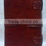 Handmade Vintage Plain Leather Notebook With Belt thumbnail-2