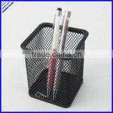 High Quality Office Desktop Square Metal Mesh Pen Pencil Holder thumbnail-1