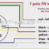 Trailer Light Plug 7 Way RV Wiring Harness 6' Cord Trailer End/7-ways Wire Harness / Trailer Cable thumbnail-4