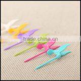 Eco-friendly Creative Cute Design Bird Shape ABS Plastic Fruit Fork Wholesale thumbnail-2