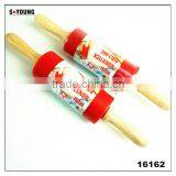 16162 Rolling Pin Non-Stick Silicone Surface Rolling Pin Wooden Rolling Pin Handl