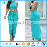Pictures of Long Skirts and Tops for Women's Sexy 2 Pieces Tank Tops Bodycon Maxi Skirt thumbnail-1