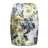 Summer/casual Wear Flower Print Tight Fit Hot Tub Skirt for Women thumbnail-2