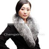 COLLAR-F17B Wholesale Accessories Ladies Raccoon Fox Fur Coat Fur Collar thumbnail-6