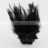 Trendy Bowknot Rhinestone Inlaid Brooches Feather Embellished Dual-use Hairpin Brooch for Costume Jewelry thumbnail-4