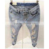 2016 New Summer Fashion Women Harem Pants Jeans Holes Torn Vintage Jeans Slim Jeans for Women Boyfriend thumbnail-1