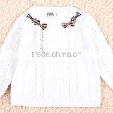 Girls Hollow Out Design Round Neck Sweater Pattern thumbnail-3