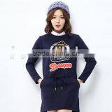 Female Money Navy Blue Collar Waist Line Cultivate One's Morality Dress thumbnail-2