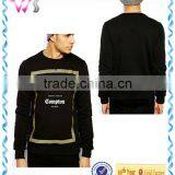 Wholesale Crewneck Sweatshirts With Leather Sleeve 100% Cotton Sweatshirts thumbnail-1