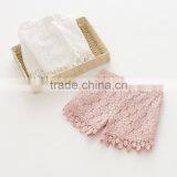 Pure Color Lace Summer New Style Baby Girl Ruffle Shorts thumbnail-2