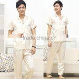 In the Summer of 2017 the New Men Sweater With Short Sleeves Two-piece Silk Pajamas Men Casual Leisurewear Male thumbnail-1