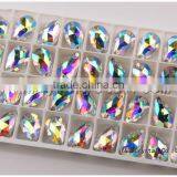 Pear Shape AB 10x18mm Sew on Rhinestones Flatback Crystal Teardrop Sewing Crystal Dress thumbnail-4