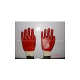 Supply Red PVC coated gloves
